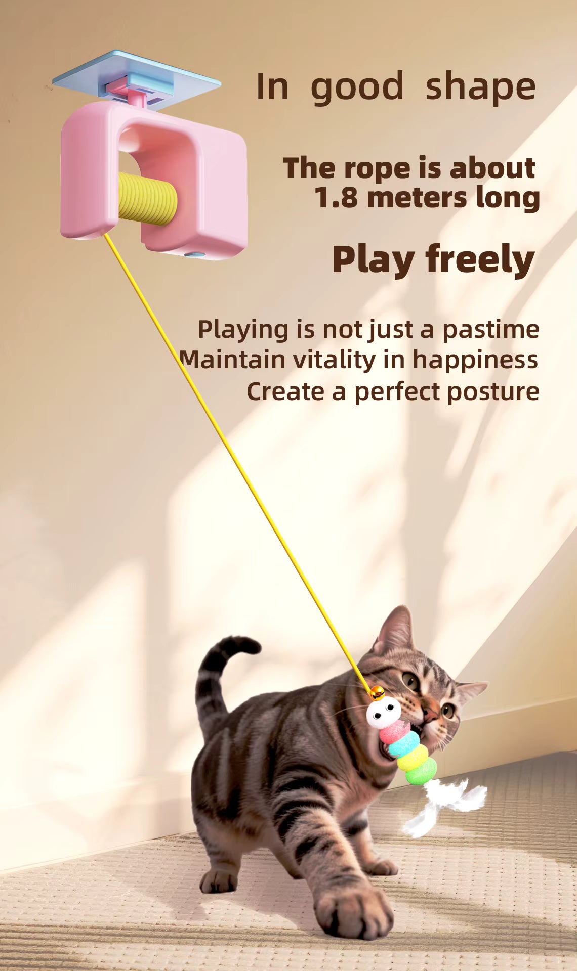 Cats Toys Pet Stress Relief Rechargeable Hanging Automatic Electric Flying Bird